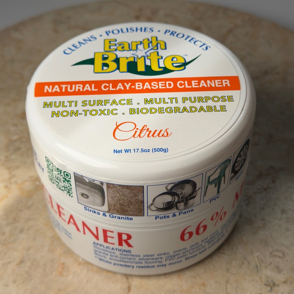 Earth Brite Natural Clay-Based Cleaner 17.5oz Citrus Multi-Surface Non-Toxic